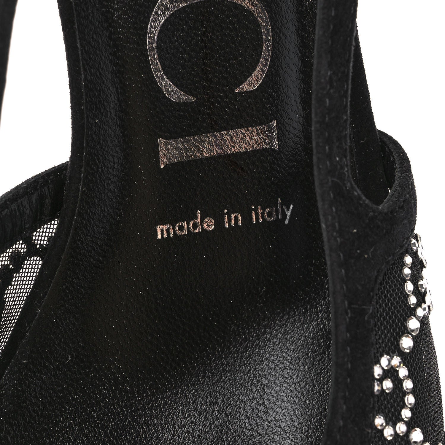 Gucci Tela Retino Kid Scamosciato Crystal GG Monogram Square G 35mm Slingback Pumps 37 Black 8 of 9
