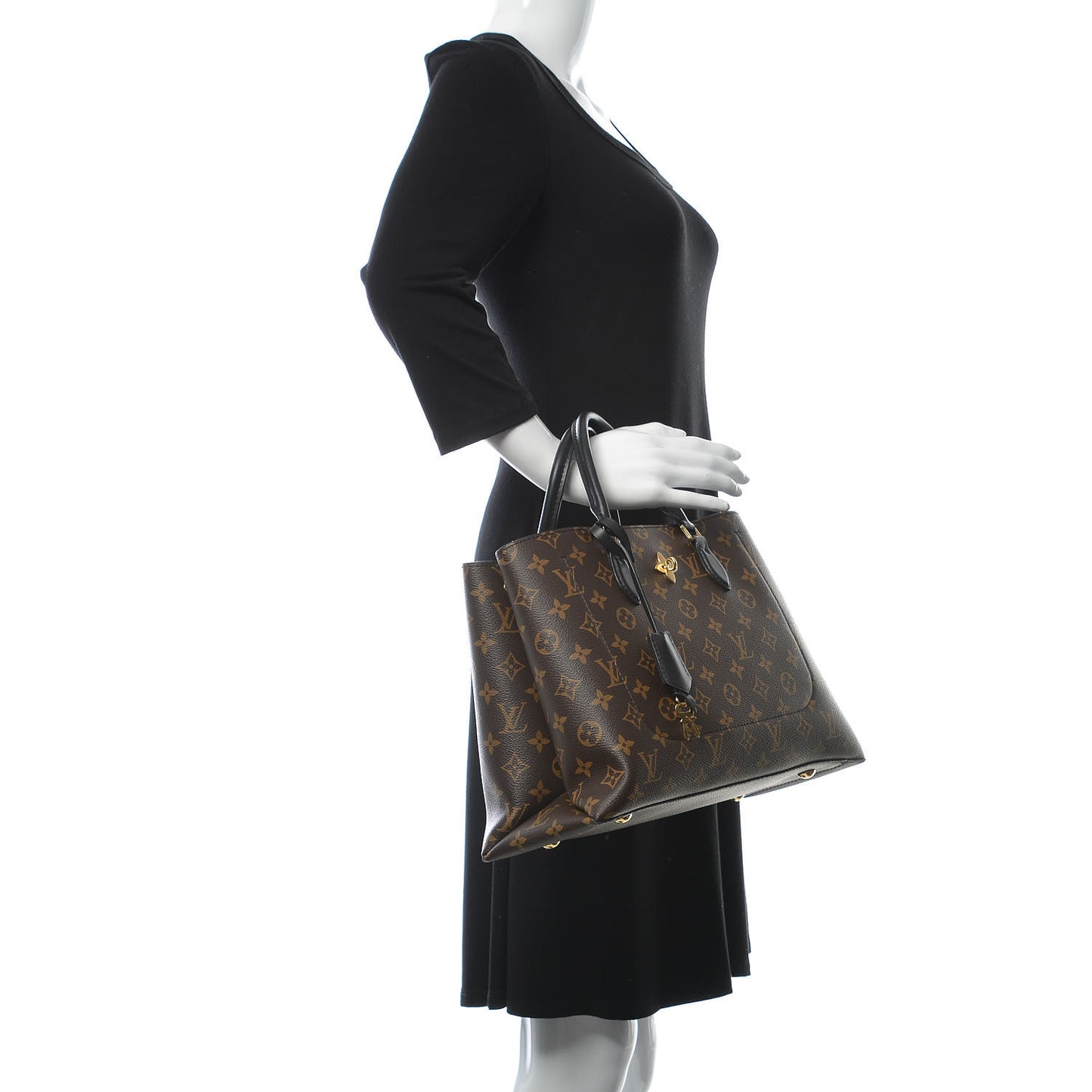 Monogram Flower Tote Black