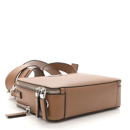 Prada Saffiano Travel Medium Brique Crossbody Bag Cannella 4 of 11