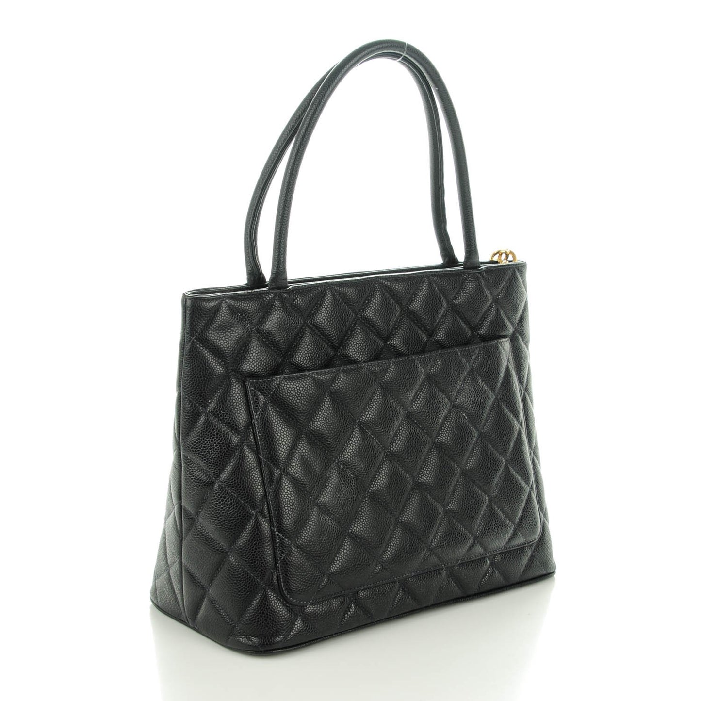 Caviar Quilted Medallion Tote Navy