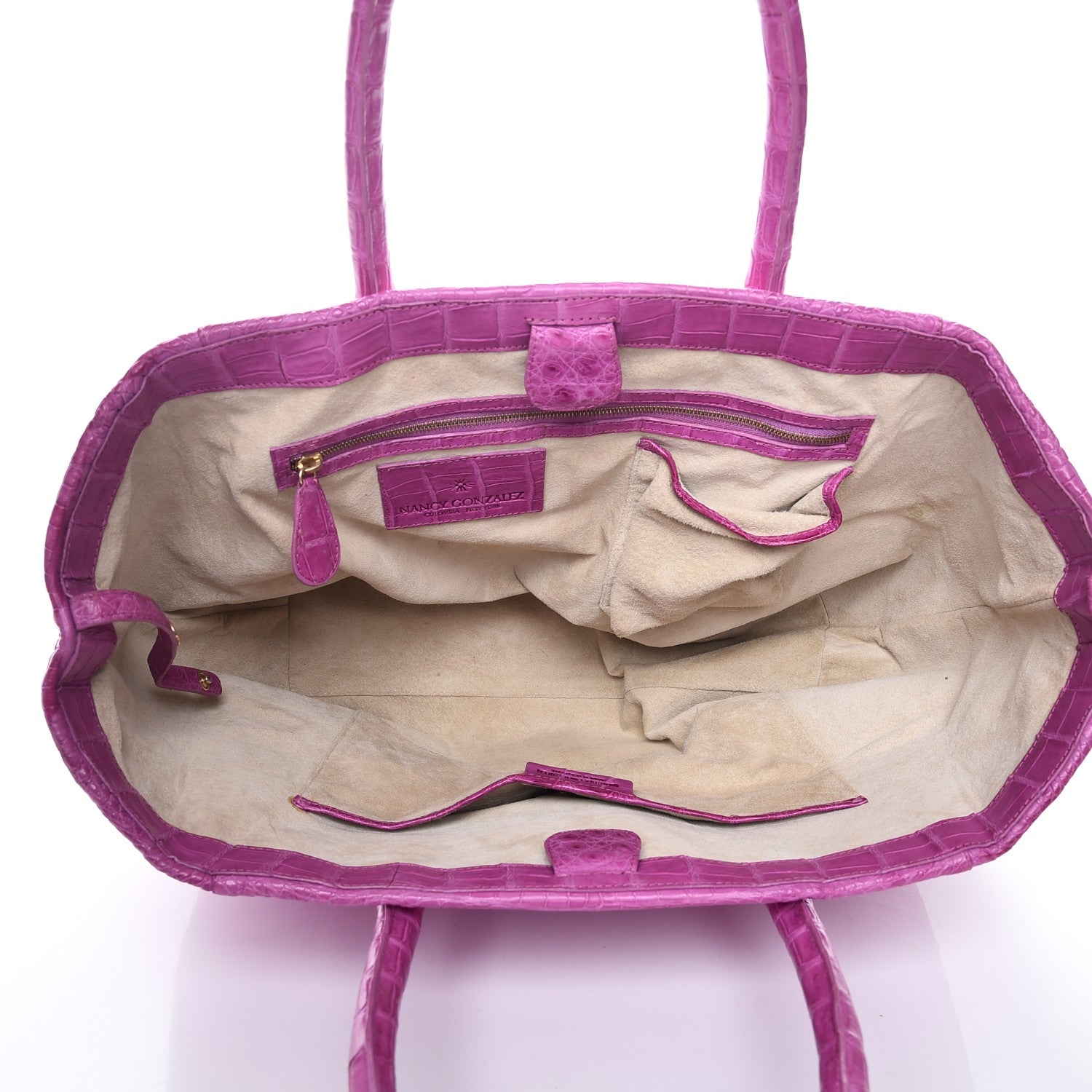 Nancy Gonzalez Crocodile Convertible Shopper Tote Purple 2 of 19