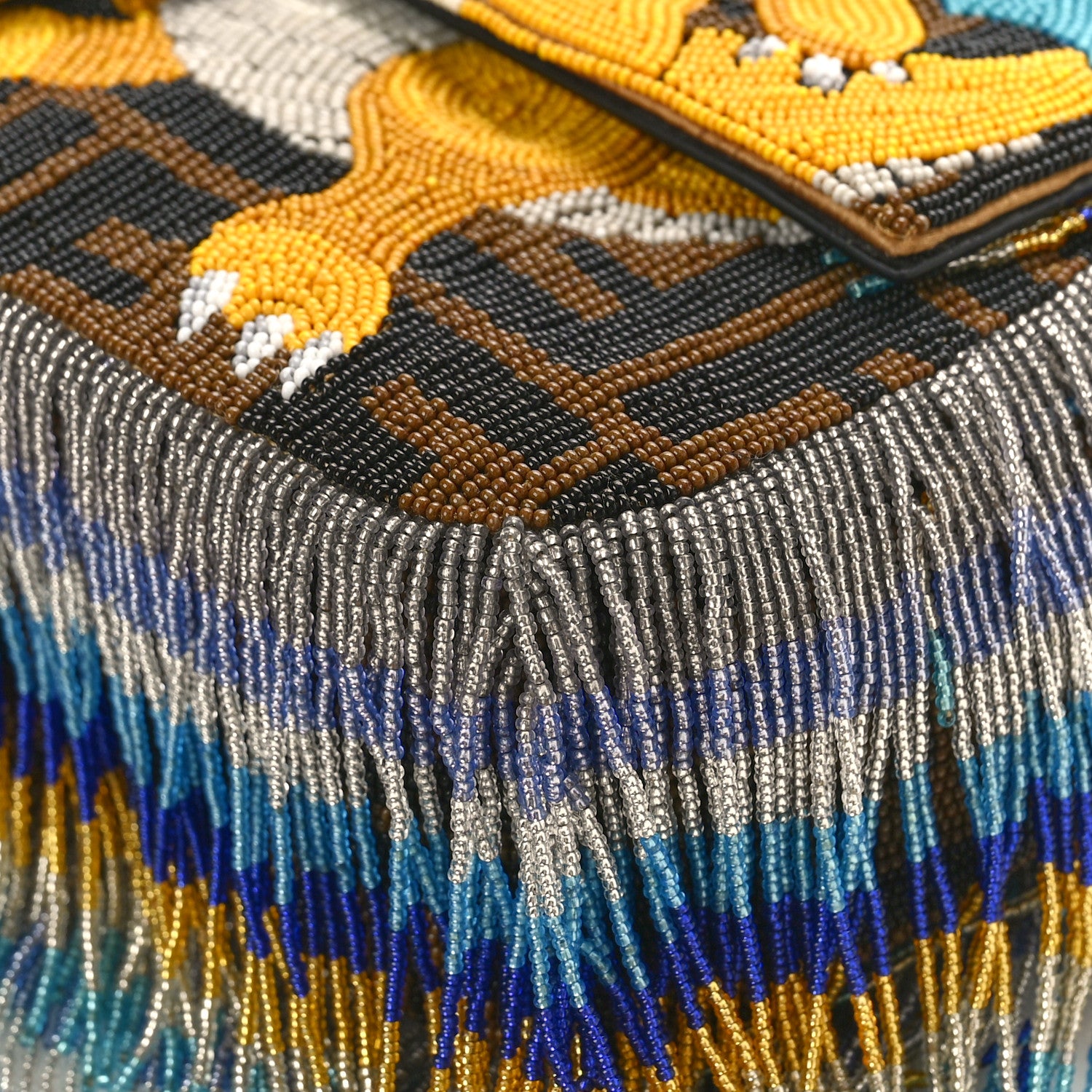 Fendi X FRGMT X POKEMON Beaded FF Fringe Baguette Multicolor 9 of 9