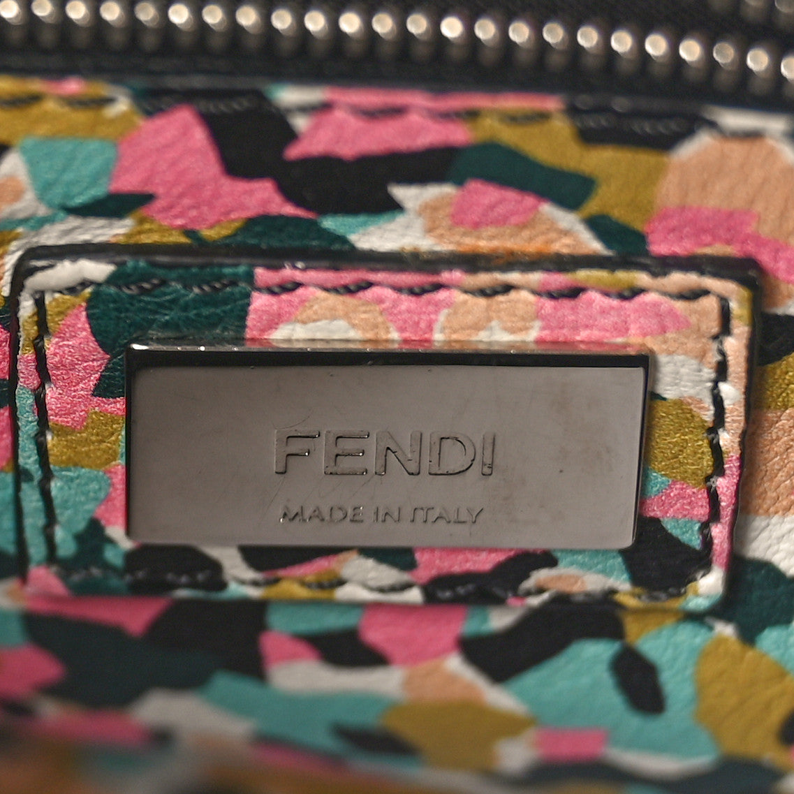 Fendi Nappa Printed Mini Peekaboo Iconic Satchel Multicolor 7 of 11