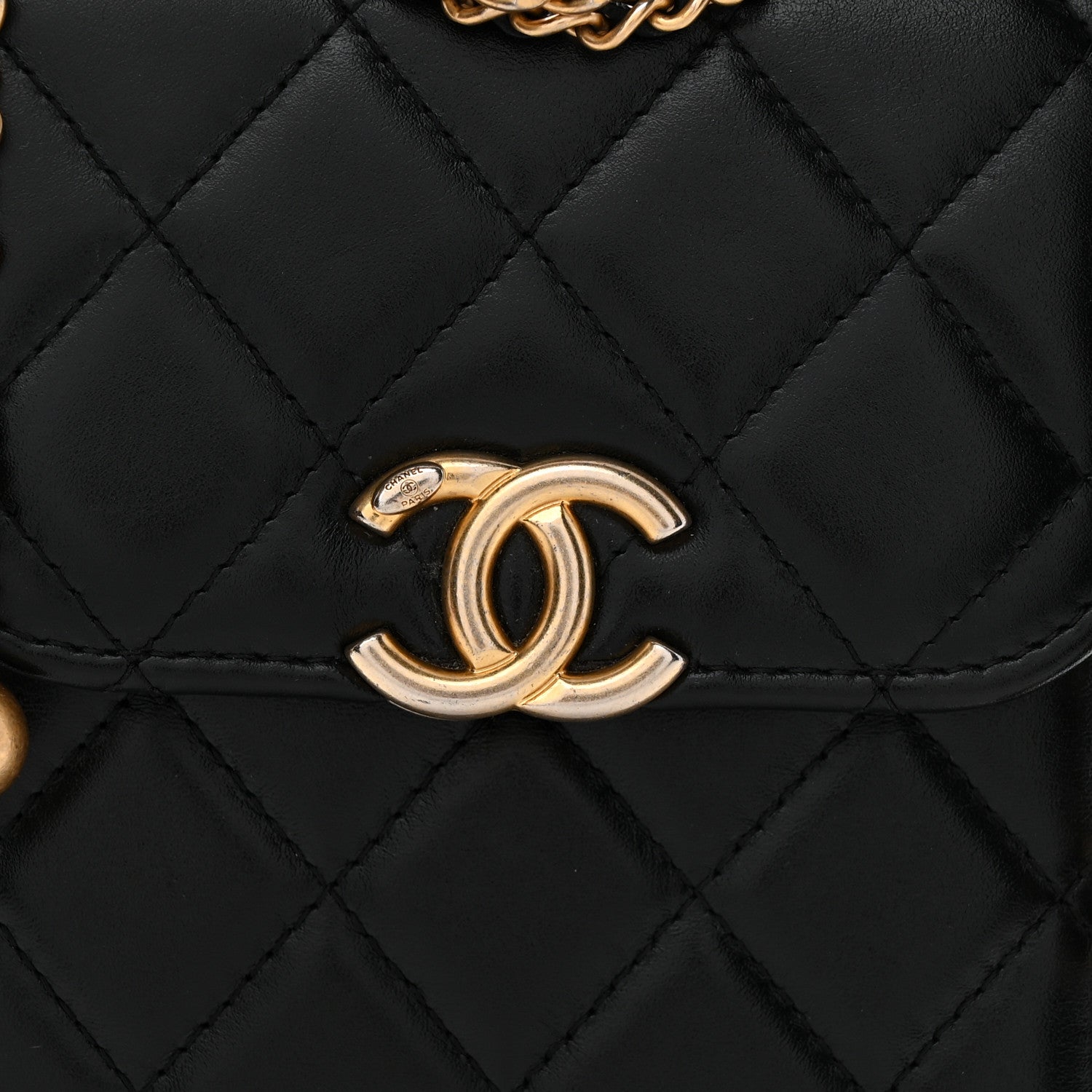 Chanel Lambskin Quilted Vertical Perfect Fit Flap With Chain Black 9 of 12