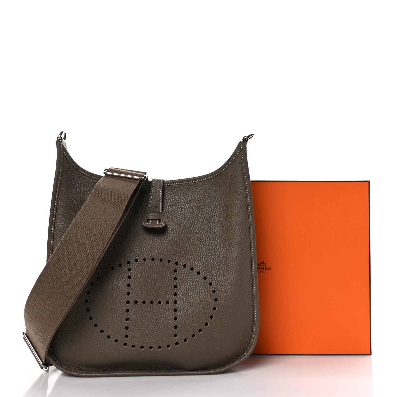 Hermes Taurillon Clemence Evelyne III PM Etoupe 10 of 10