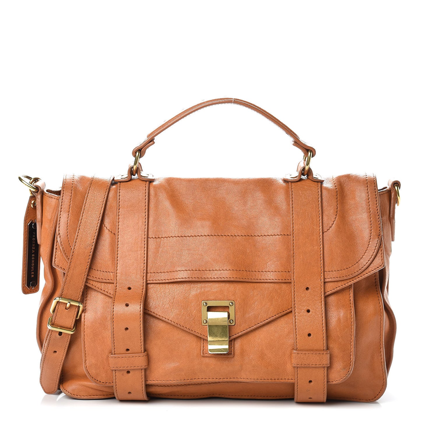 Lambskin Medium PS1 Satchel Saffron