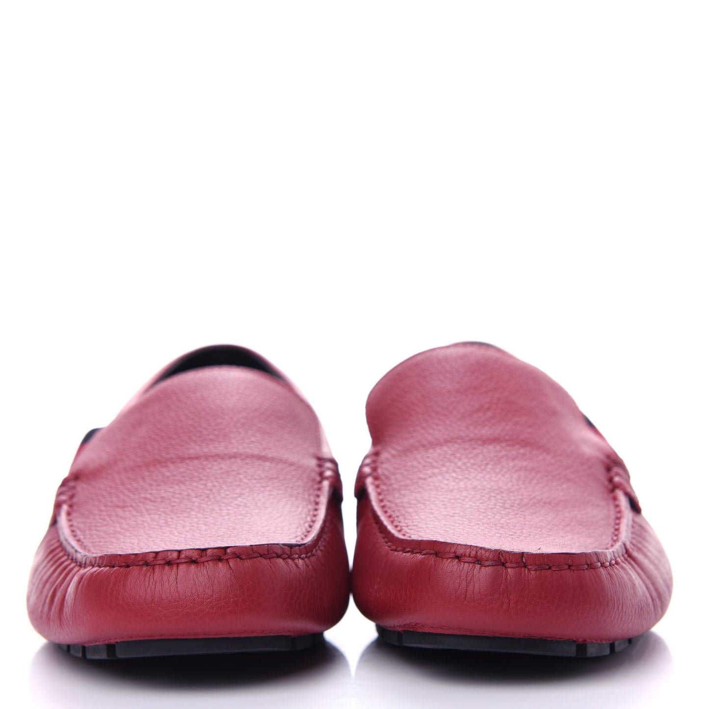 Calfskin Web Mens Driver Loafers 6.5 Red