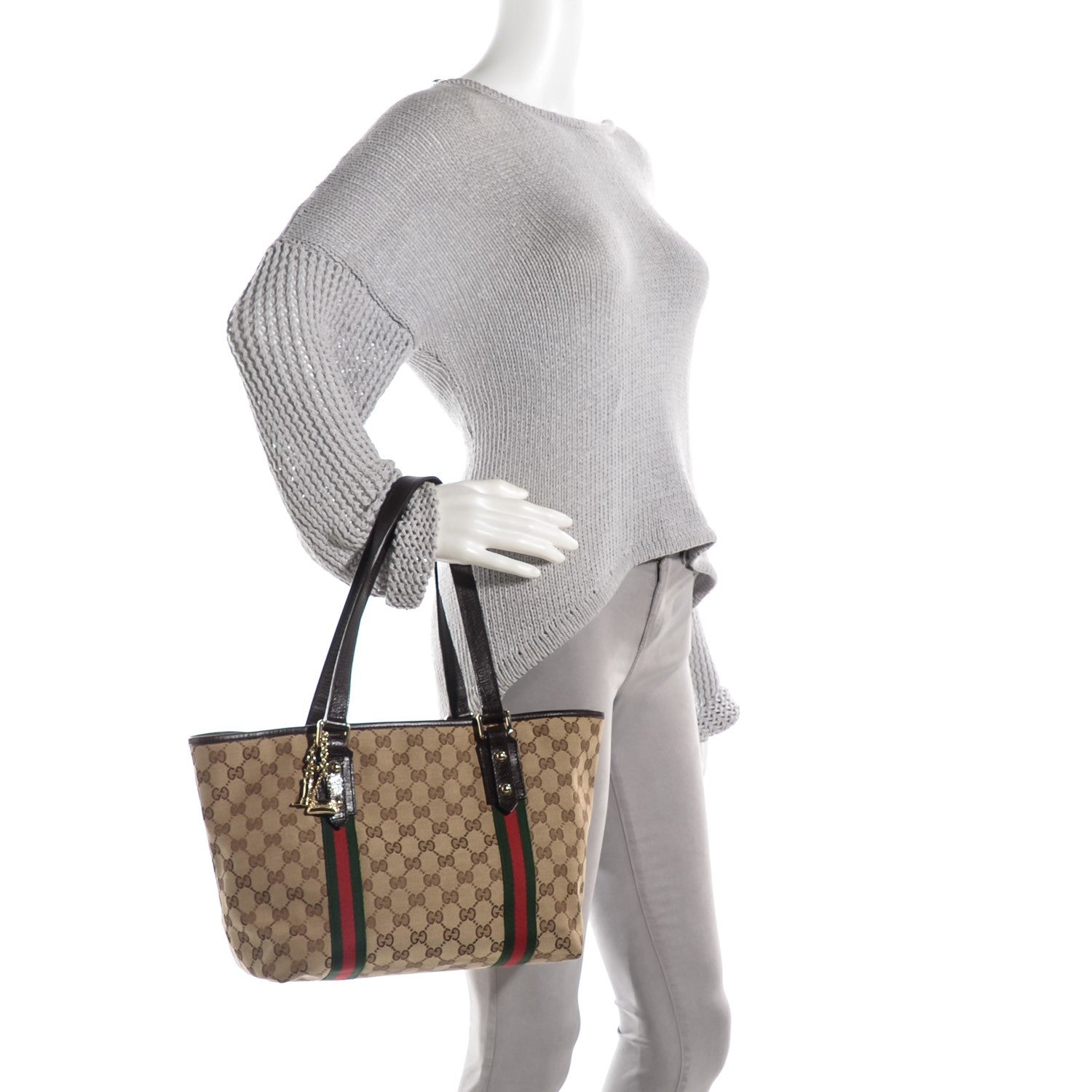 Gucci Monogram Jolicoeur Medium Tote Dark Brown 2 of 7