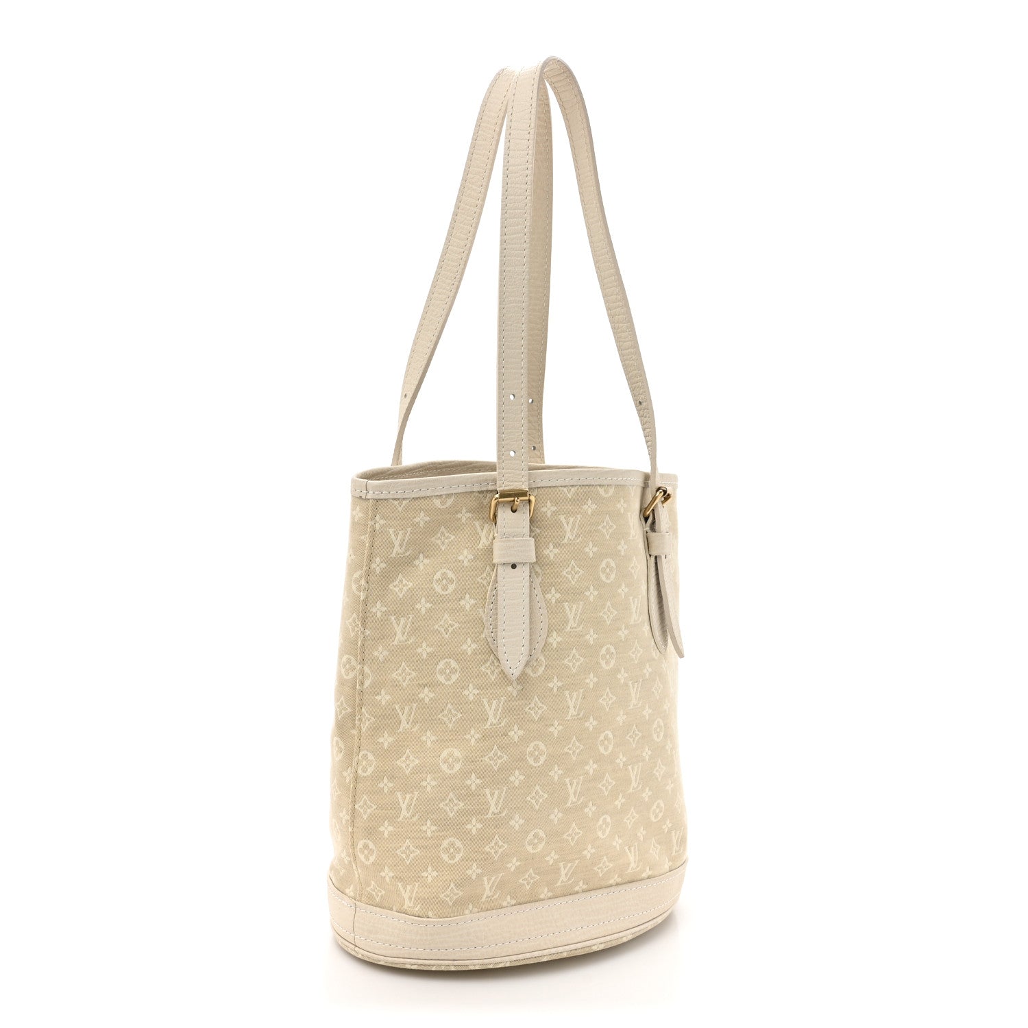 Louis Vuitton Mini Lin Monogram Bucket Bag Dune 3 of 9
