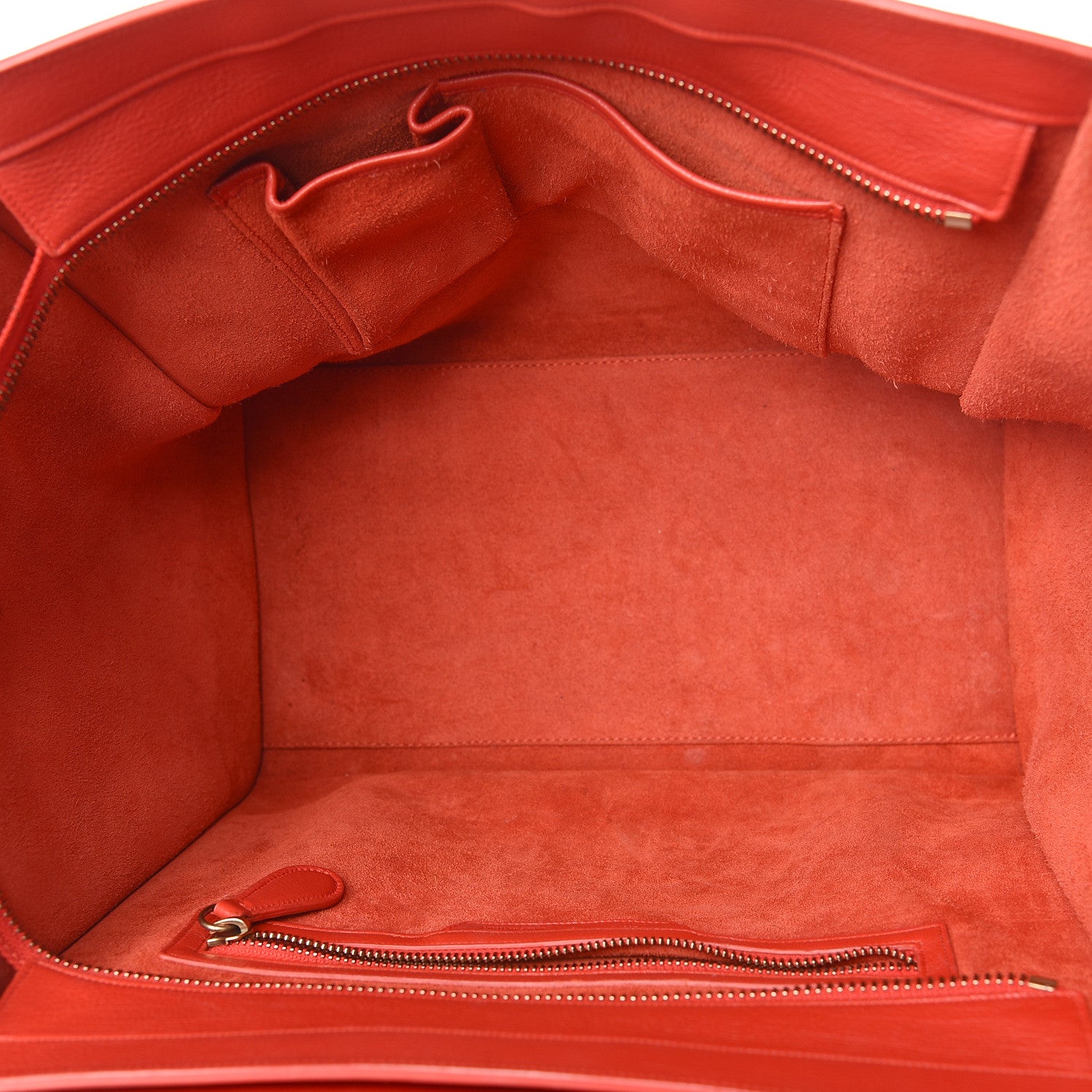 Celine Baby Calfskin Mini Luggage Coquelicot 6 of 8