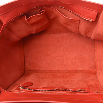Celine Baby Calfskin Mini Luggage Coquelicot 6 of 8