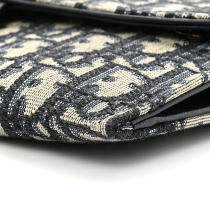 Christian Dior Oblique Saddle Chain Long Wallet Blue 11 of 13