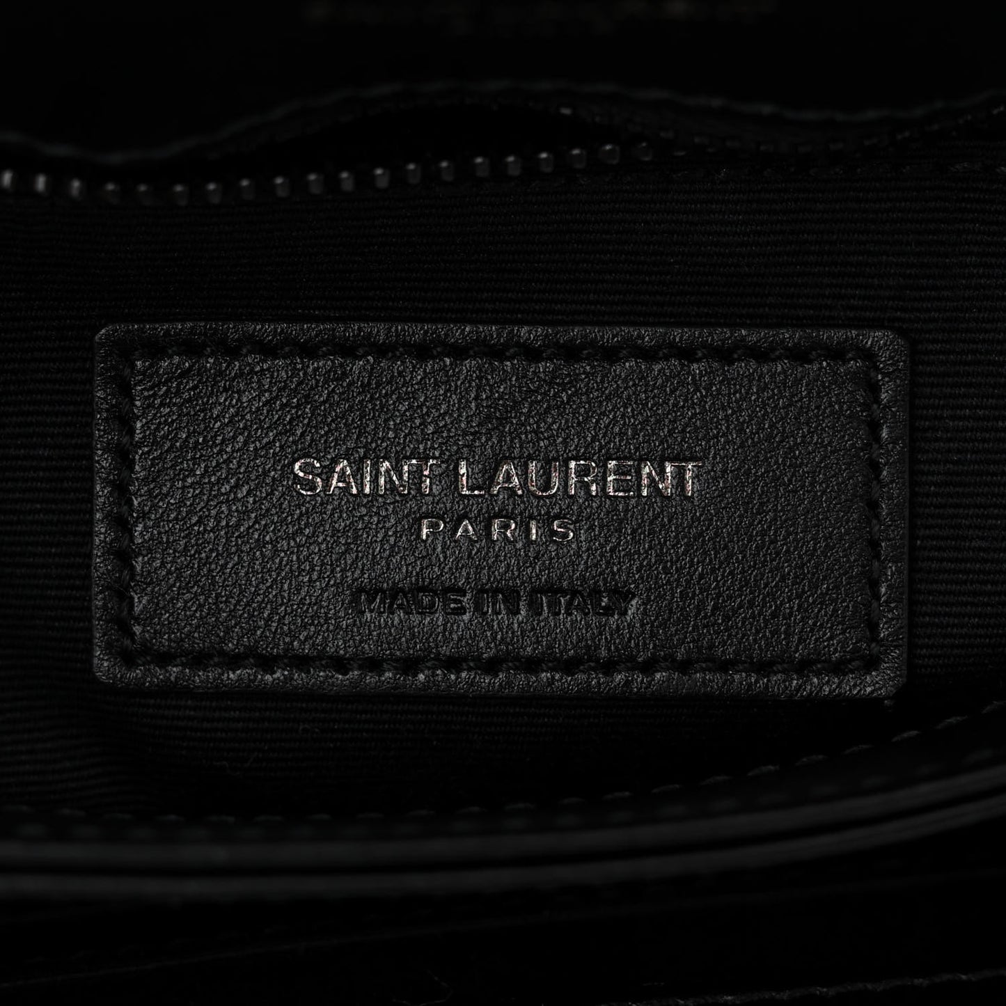 Calfskin Y Quilted Monogram Monochrome Toy Loulou Crossbody Bag Black