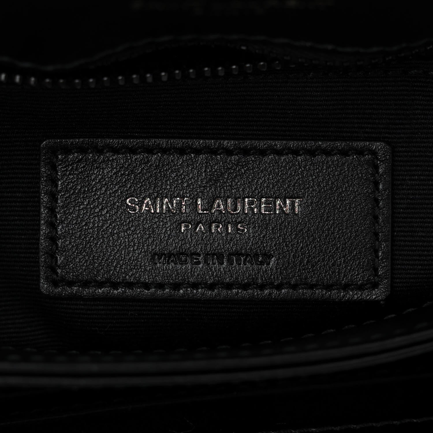 Saint Laurent Calfskin Y Quilted Monogram Monochrome Toy Loulou Crossbody Bag Black 6 of 10
