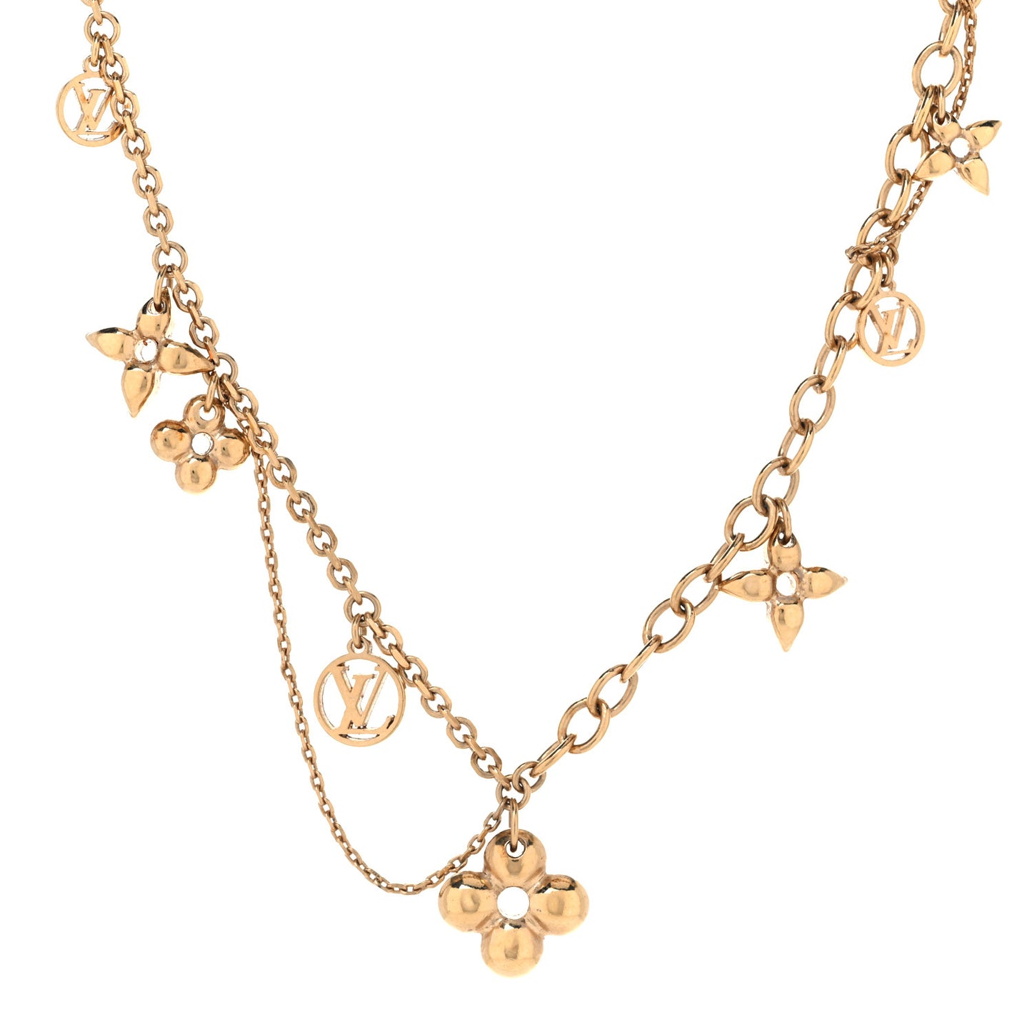 Metal Blooming Supple Necklace Gold