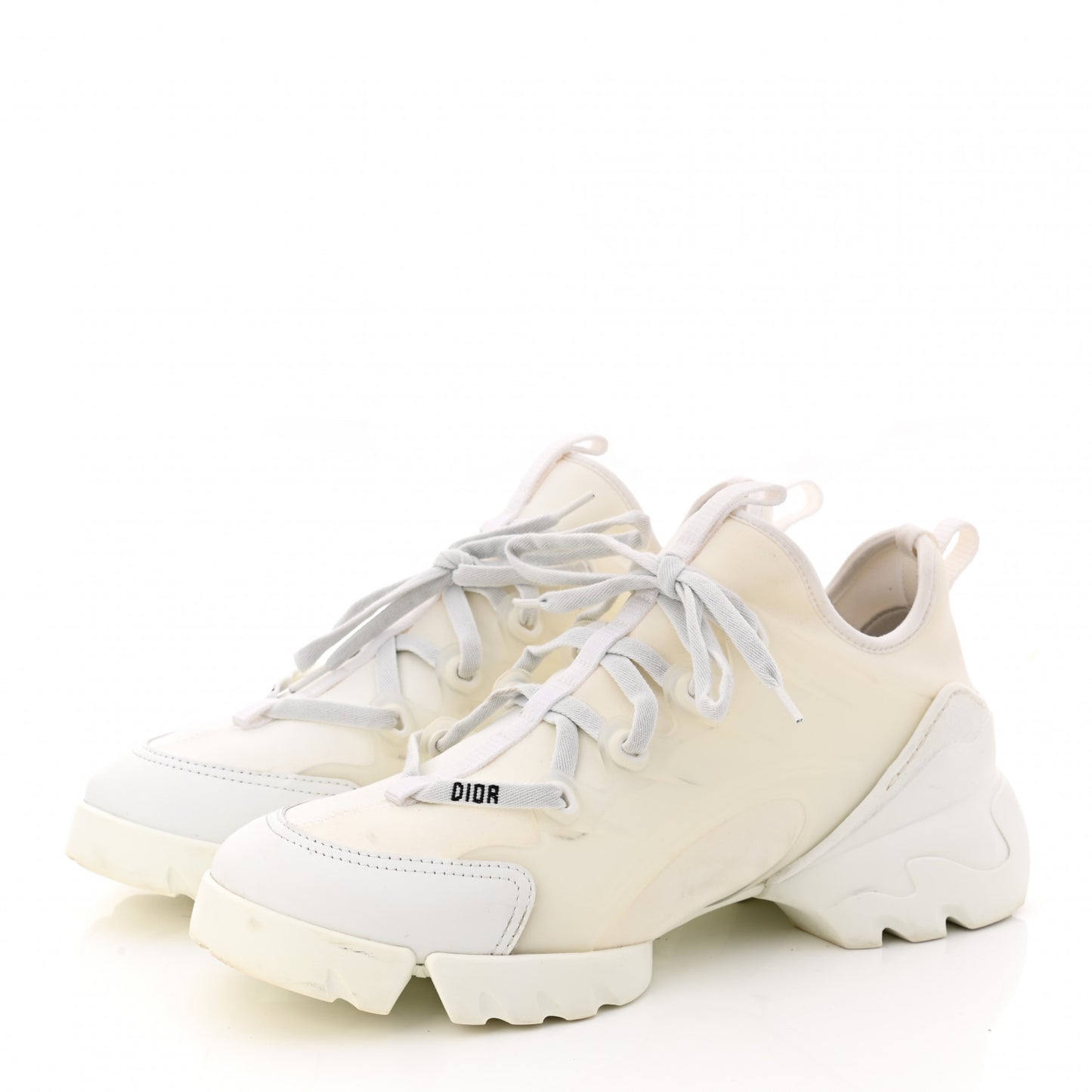 Technical Fabric Rubber Womens D-Connect Sneakers 39 White