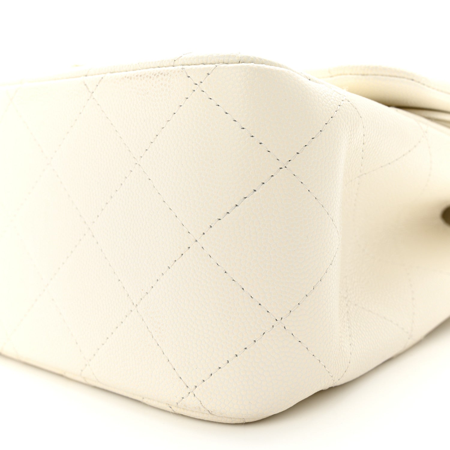 Chanel Caviar Quilted Jumbo Double Flap White 10 of 14