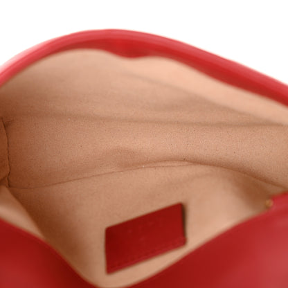 Gucci Calfskin Matelasse Super Mini GG Marmont Shoulder Bag Hibiscus Red 5 of 10