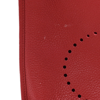 Hermes Taurillon Clemence Evelyne III PM Rouge Casaque 8 of 11