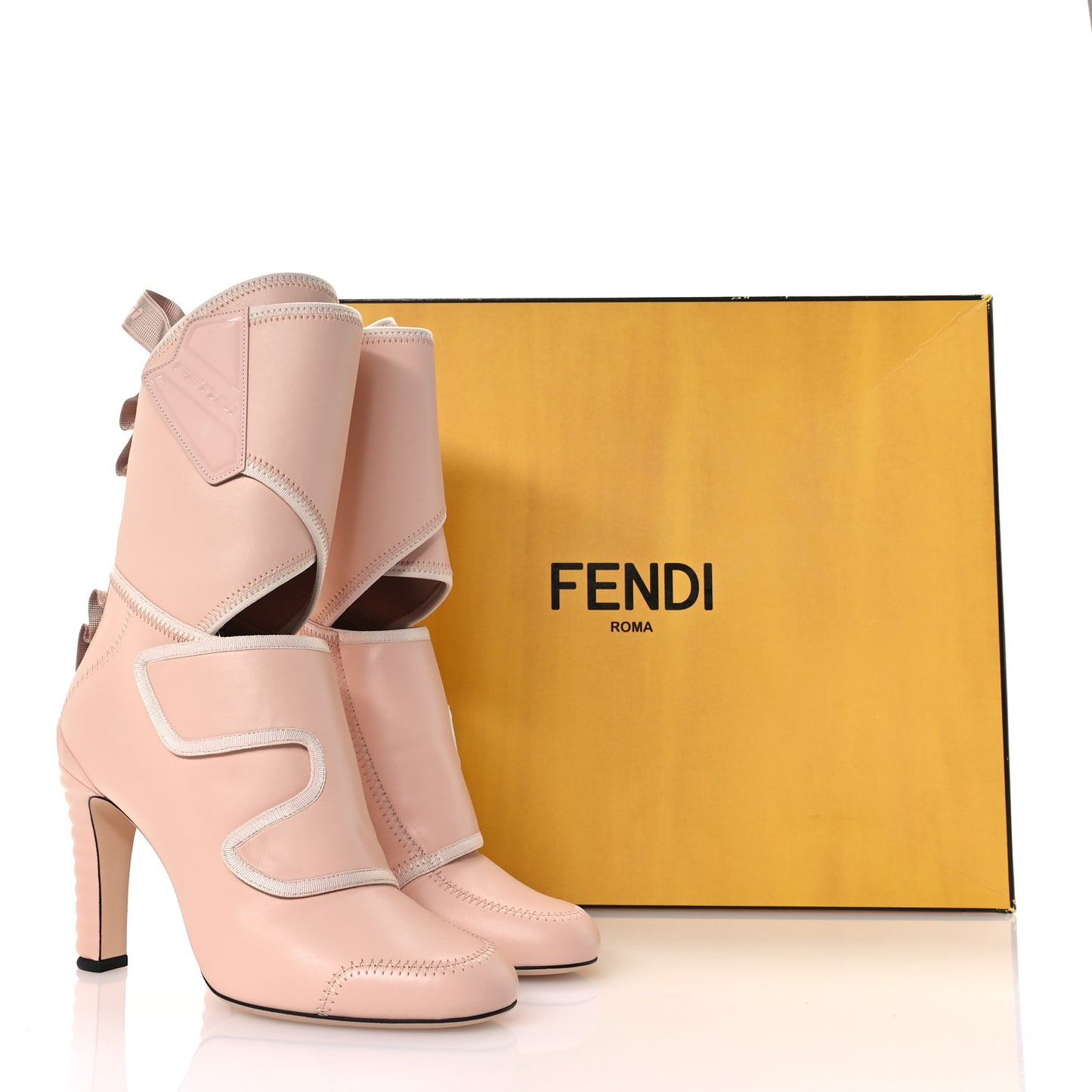 Vitello Logo Tape Promenade Ankle Boots 39 Rose