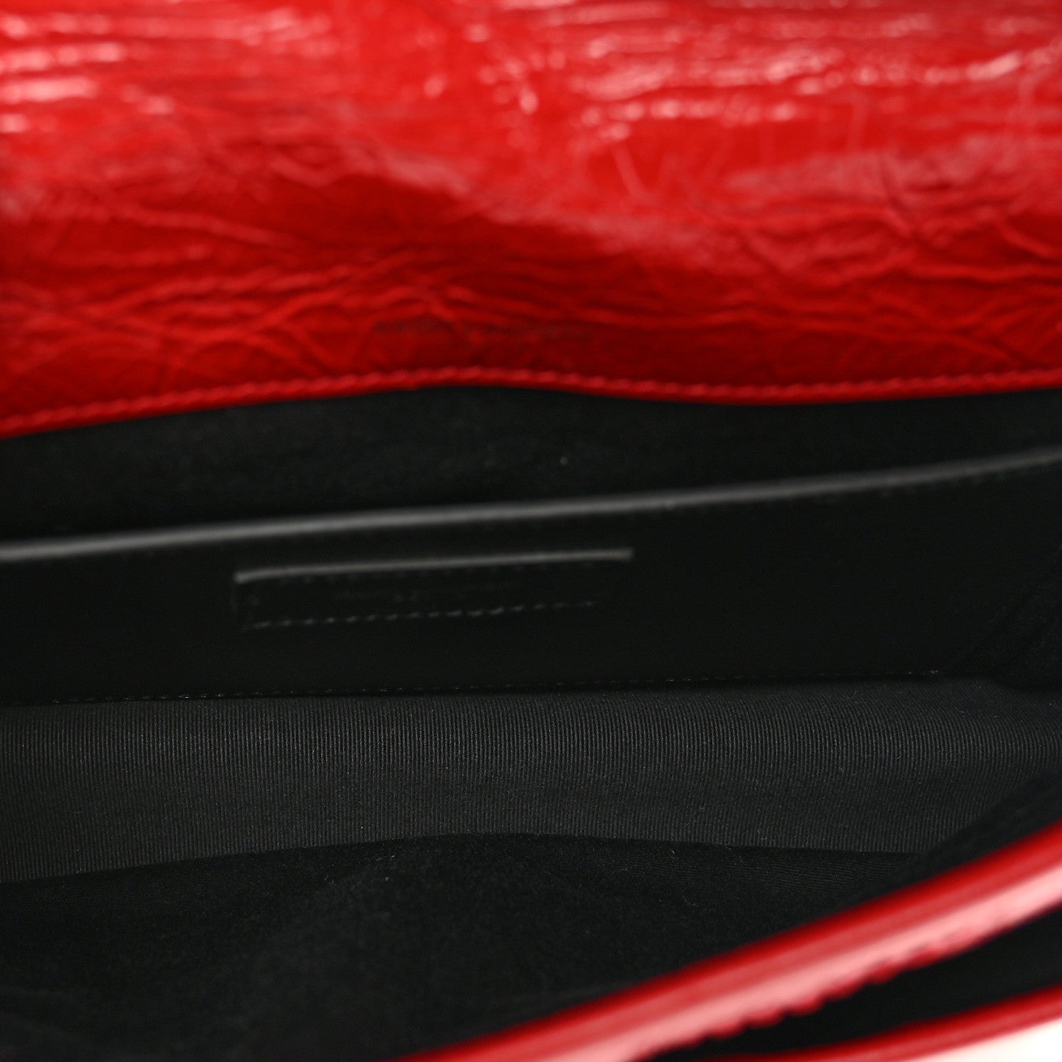 Saint Laurent Crinkled Calfskin Matelasse Monogram Baby Niki Chain Satchel Rouge Eros 6 of 10