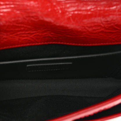 Saint Laurent Crinkled Calfskin Matelasse Monogram Baby Niki Chain Satchel Rouge Eros 6 of 10