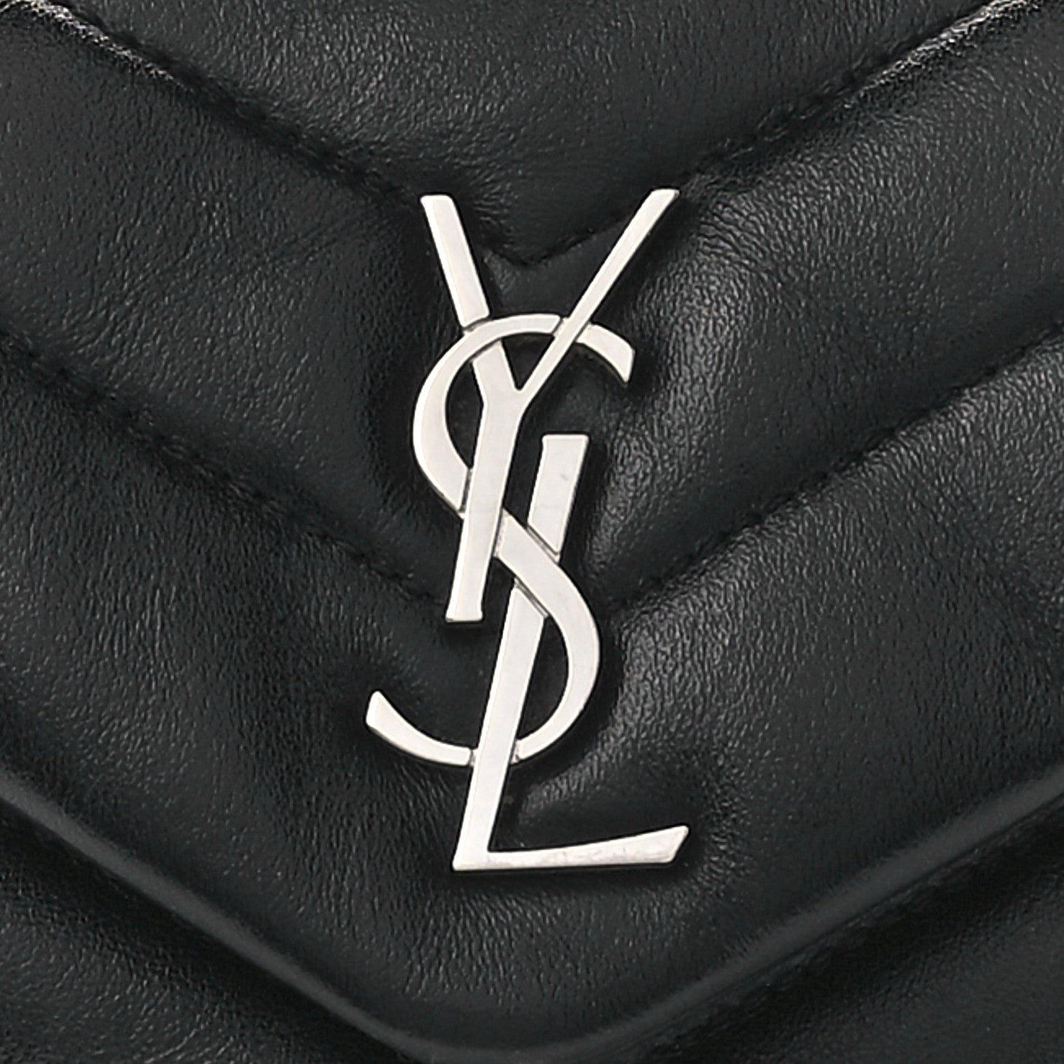 Saint Laurent Calfskin Y Quilted Monogram Toy Loulou Crossbody Bag Black 8 of 11