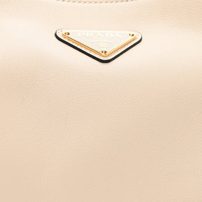 Prada Soft Calfskin Large Aimée Shoulder Bag Travertine 7 of 9