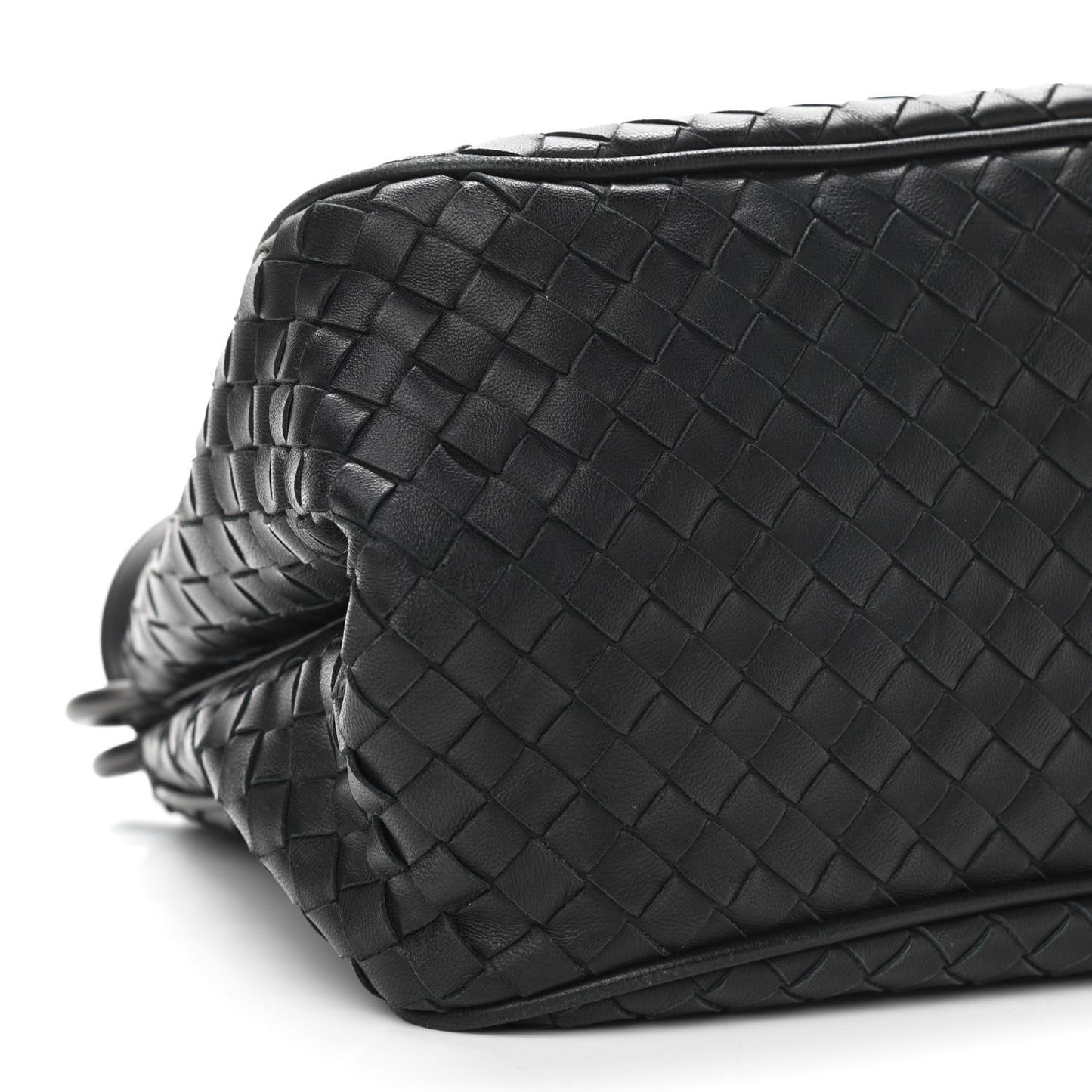 Nappa Intrecciato Shoulder Bag Black