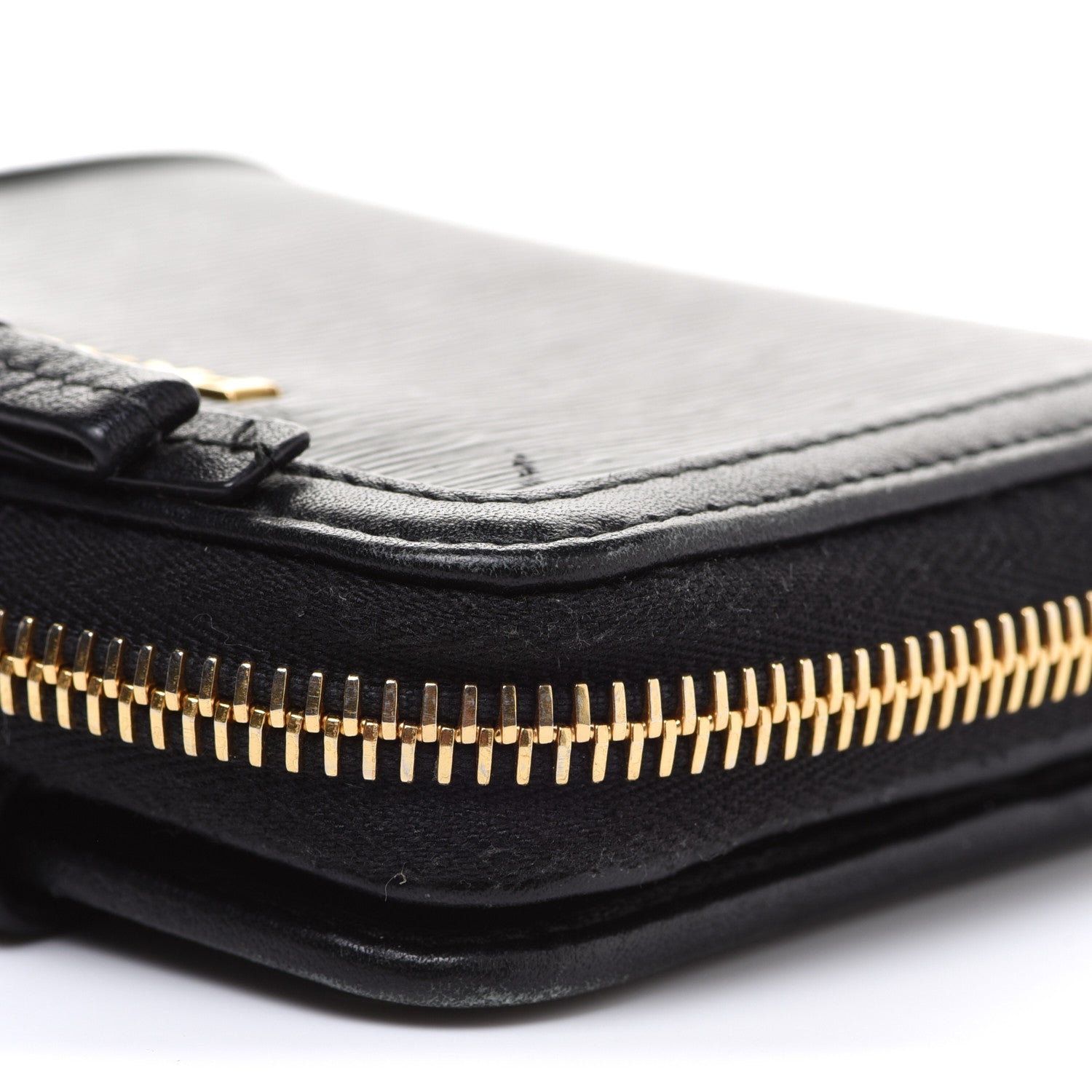 Prada Saffiano Compact Bow Zip Around Wallet Black 8 of 15