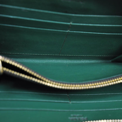 Prada Saffiano Zip Around Wallet Green 5 of 7