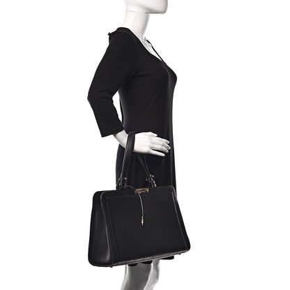 Chanel Grained Calfskin Stitched Large Label Click Shopper Tote Black 2 of 9