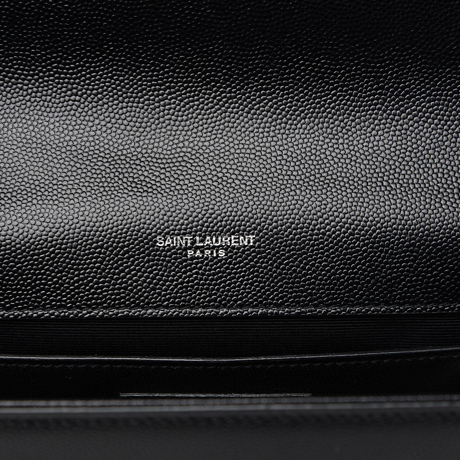 Saint Laurent Grain De Poudre Large Classic Monogram Kate Satchel Black 5 of 8