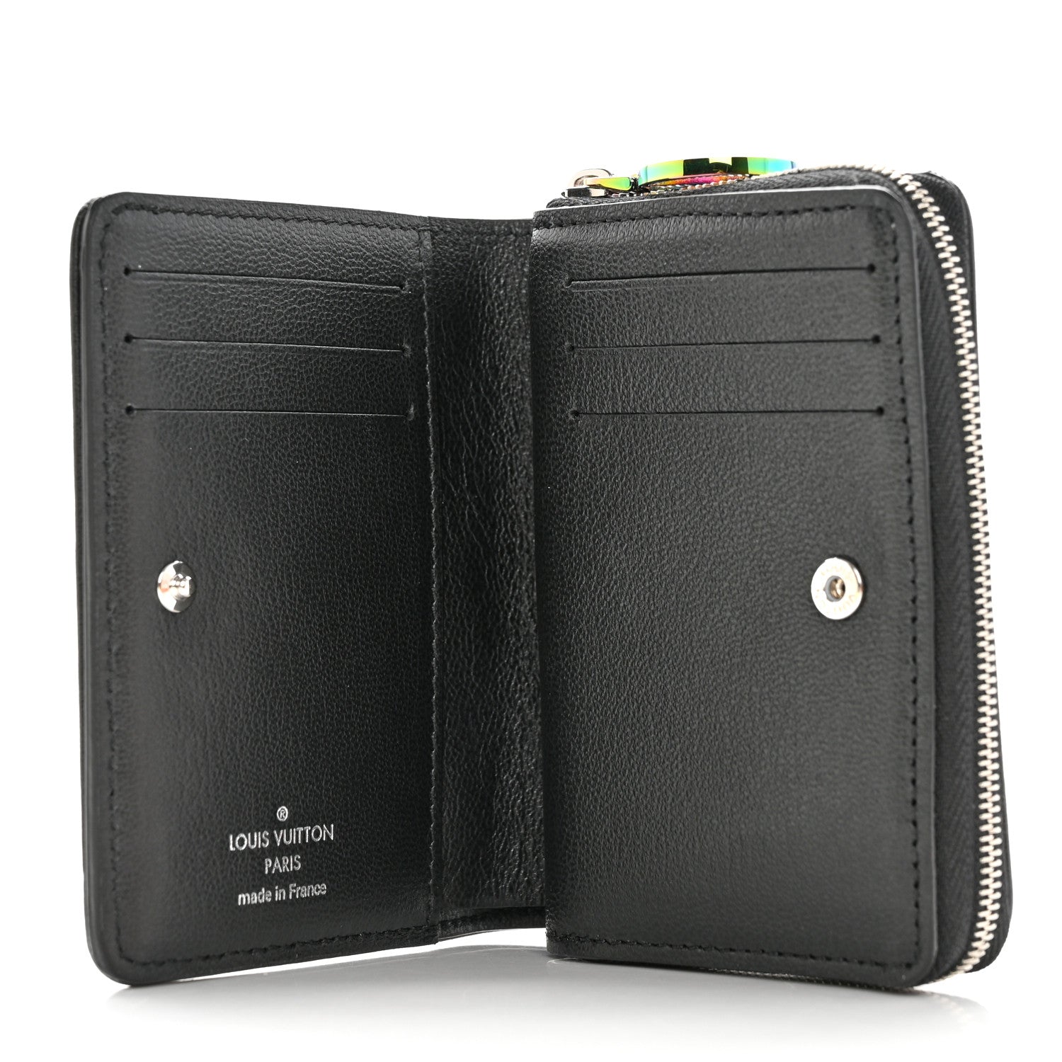 Louis Vuitton Lambskin Embossed Monogram Lou Coussin Wallet Black 5 of 10