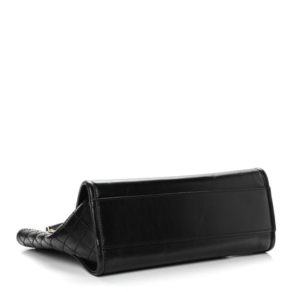 Chanel Aged Calfskin Small Charms Deauville Tote Black 5 of 12