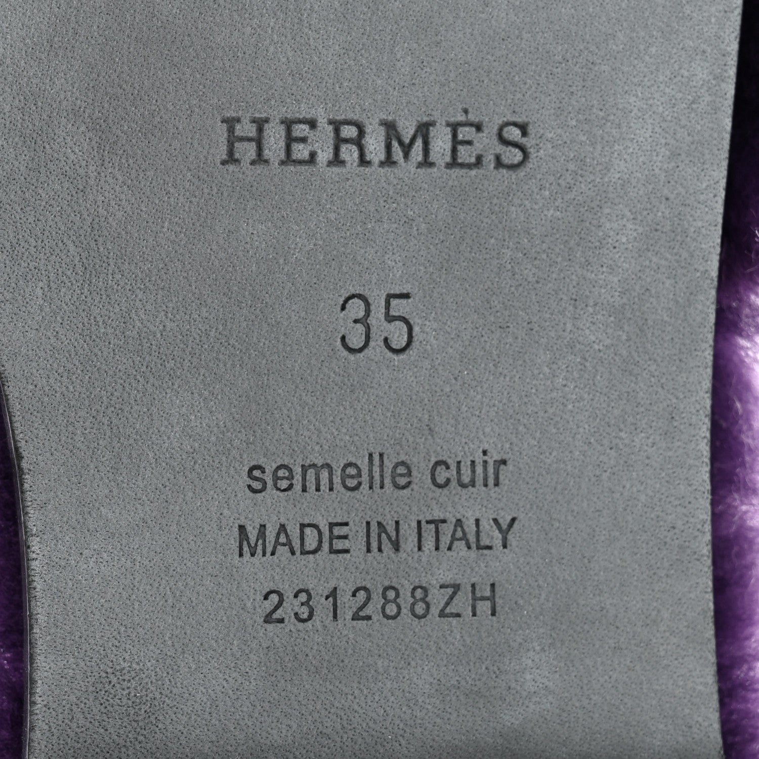 Hermes Woolskin Oran Sandals 35 Violet Fonce 6 of 9