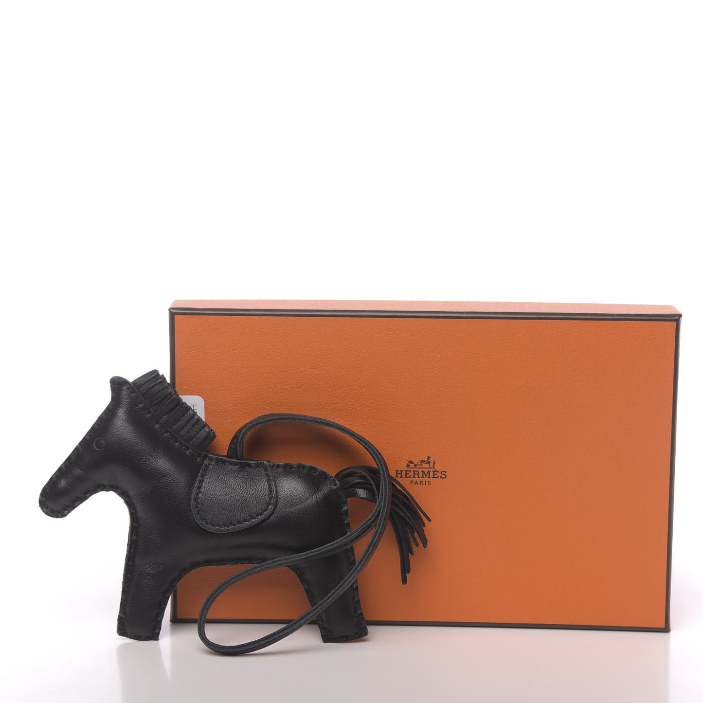 Milo Lambskin Grigri Rodeo Horse Bag Charm MM So Black