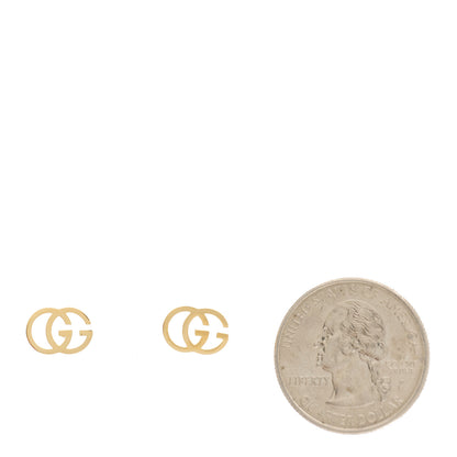 Gucci 18K Yellow Gold Running G Stud Earrings 2 of 5