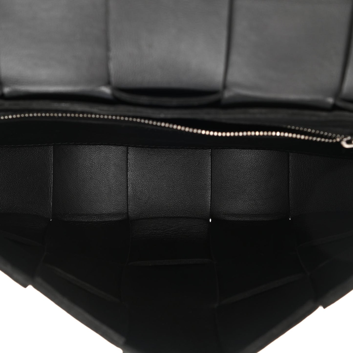 Lambskin Maxi Intrecciato Cassette Crossbody Bag Black