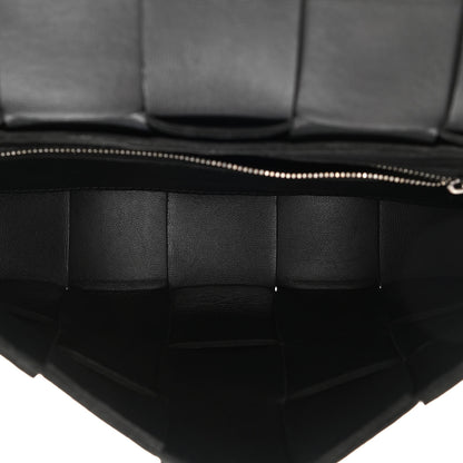 Bottega Veneta Lambskin Maxi Intrecciato Cassette Crossbody Bag Black 5 of 13