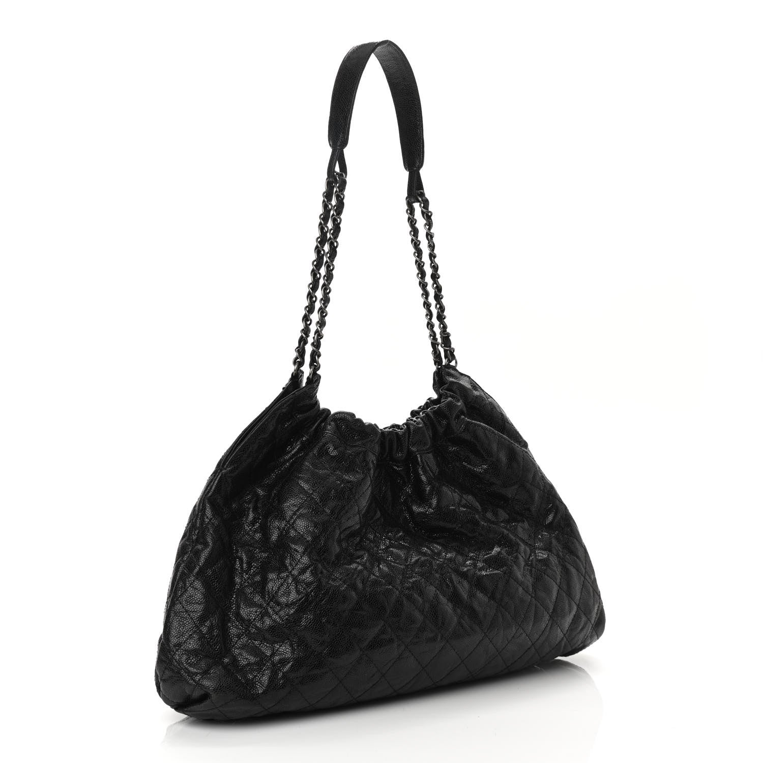 Chanel Caviar Quilted Medium Elastic Shopping Tote Black 3 of 10