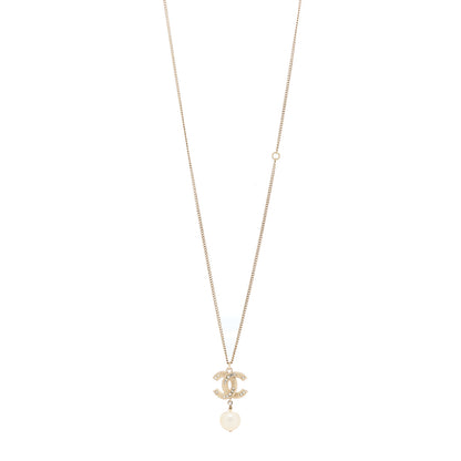 Chanel Pearl CC Drop Necklace Gold 1 of 3