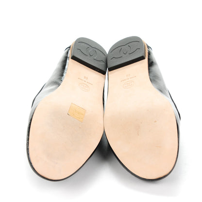 Chanel Patent CC Loafers 38 Black 5 of 9
