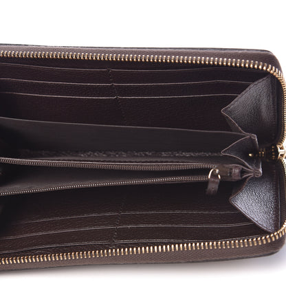 Gucci Monogram Web Rania Bee Star Zip Around Wallet Dark Brown 5 of 7