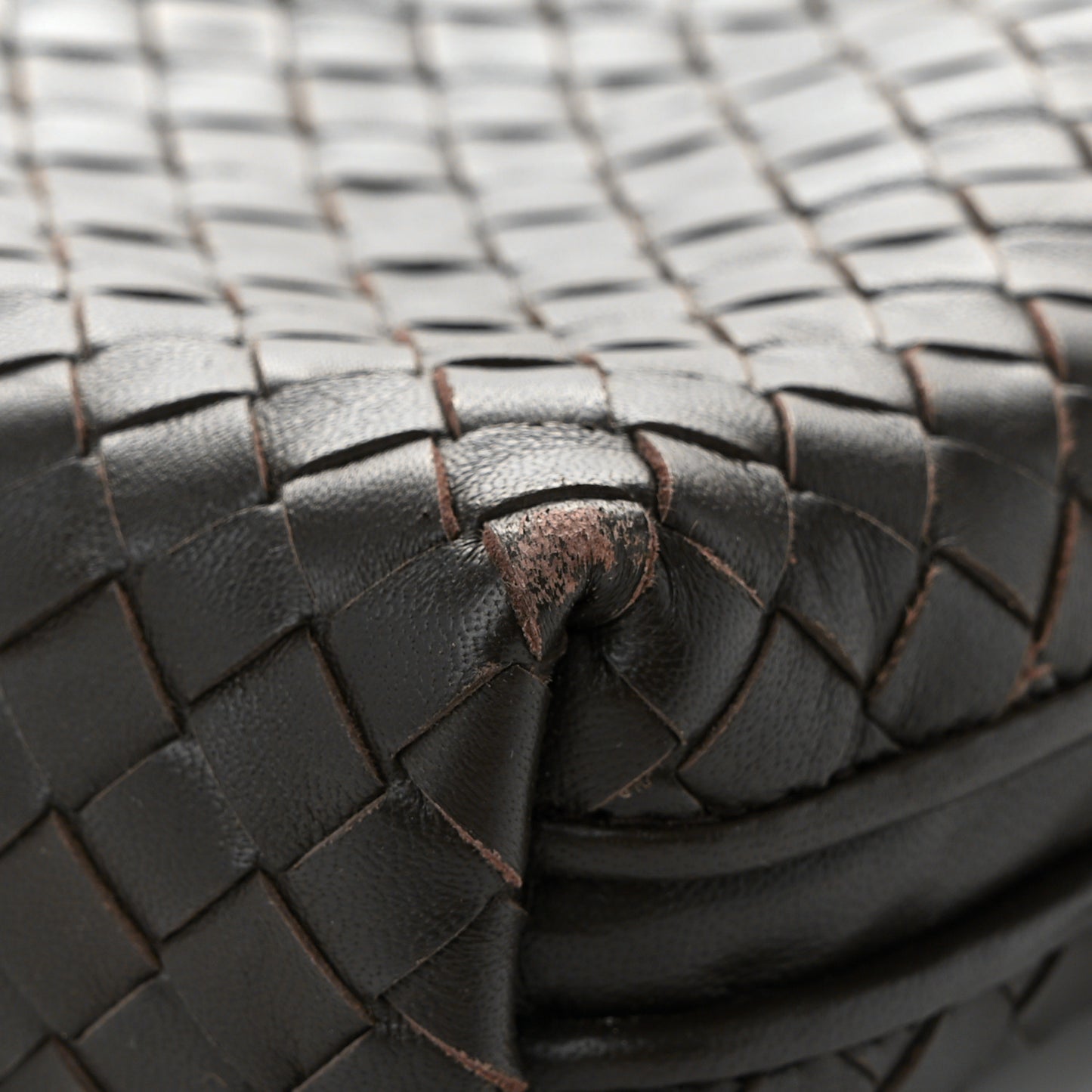 Nappa Intrecciato Nodini Bag Ebano