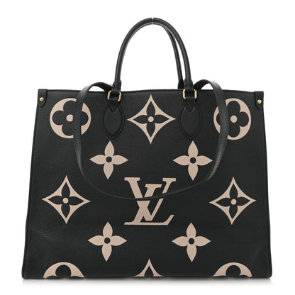 Louis Vuitton Empreinte Monogram Giant Onthego GM Black Beige 1 of 10