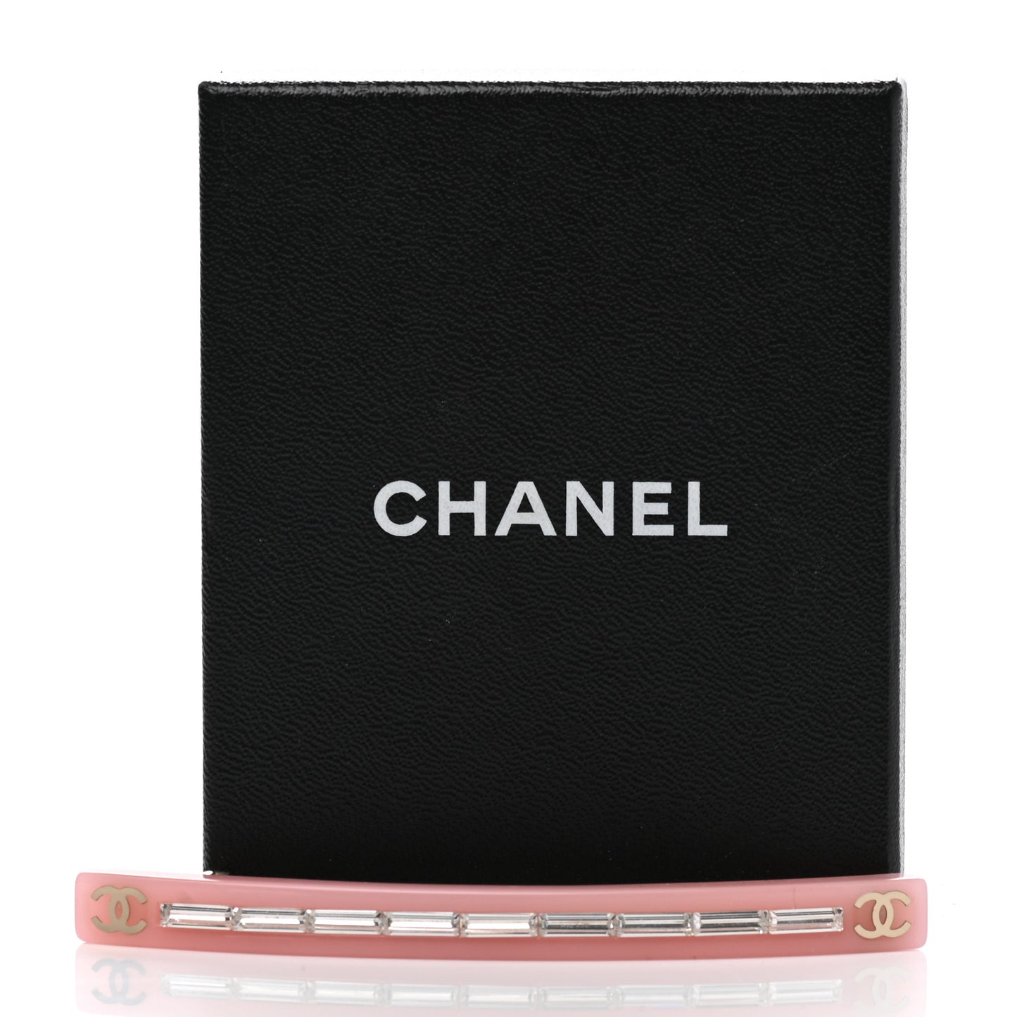 Resin Baguette CC Hair Clip Barrette Pink