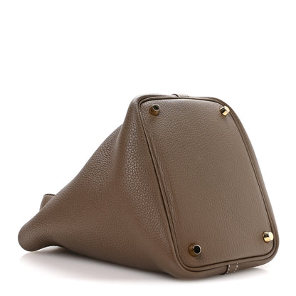 Hermes Taurillon Clemence Picotin Lock 18 PM Etoupe 4 of 10