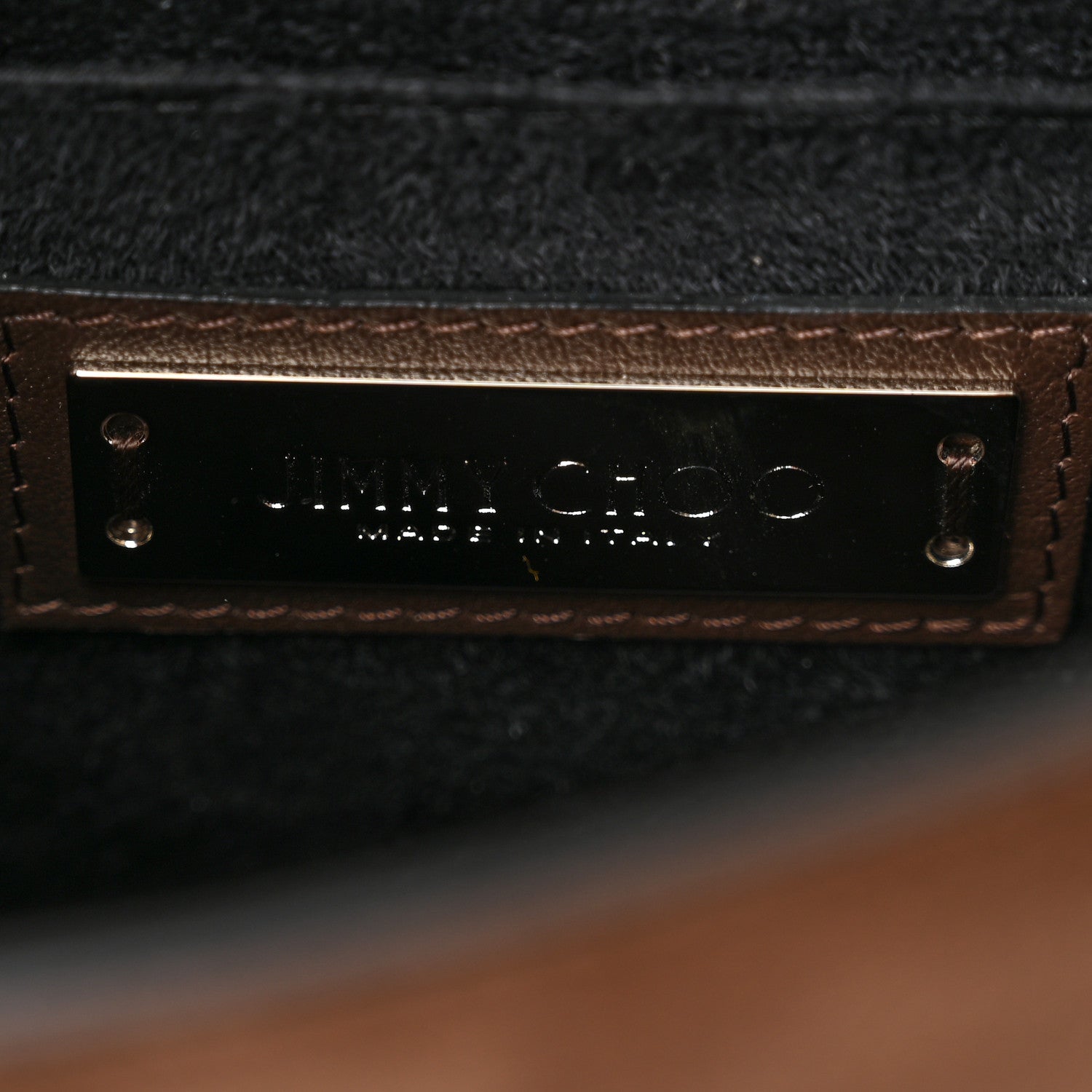 Jimmy Choo Suede Studded Mini Rebel Crossbody Brown 6 of 11