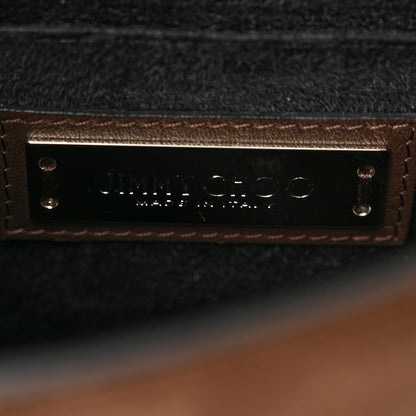 Jimmy Choo Suede Studded Mini Rebel Crossbody Brown 6 of 11